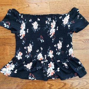 Aeropostale floral peplum top